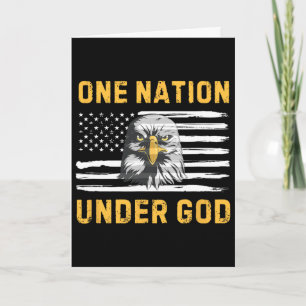 Patriotic Eagle Flag 4th Of July One Nation Under Card