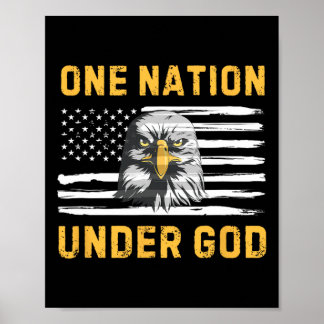 Patriotic Eagle Flag 4th Of July One Nation Under Poster