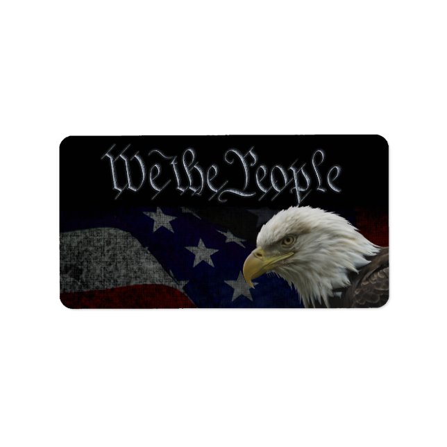 Patriotic Eagle & Flag Label (Front)