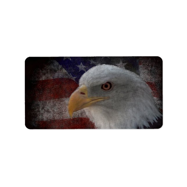 Patriotic Eagle & Flag Label (Front)