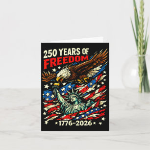 Patriotic eagle flag liberty 1776-2026 250 years card