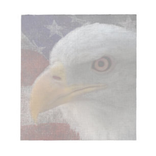 Patriotic Eagle & Flag Notepad