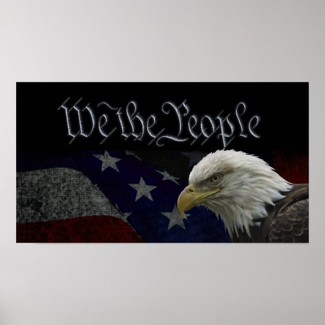Patriotic Eagle & Flag Poster (Front)