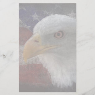 Patriotic Eagle & Flag Stationery