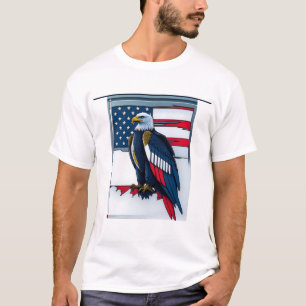 Patriotic Eagle & Flag T-Shirt