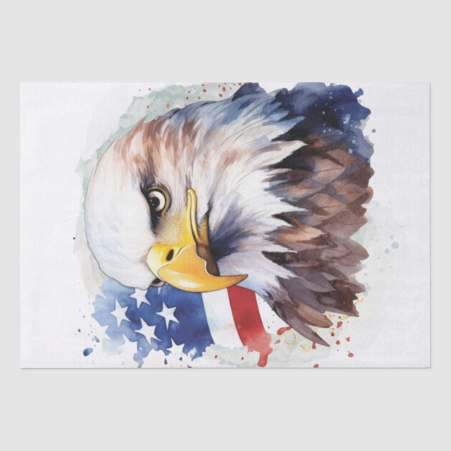 Patriotic Eagle Flag Tissue Paper (Front)