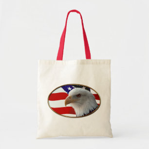 Patriotic Eagle & Flag Tote Bag