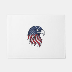 Patriotic Eagle Flag Vector Design for White Shirt Doormat