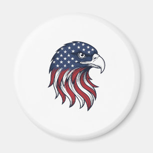 Patriotic Eagle Flag Vector Design for White Shirt Magnet