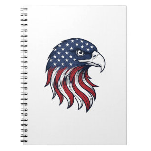 Patriotic Eagle Flag Vector Design for White Shirt Notebook