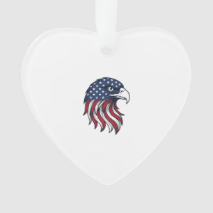 Patriotic Eagle Flag Vector Design for White Shirt Ornament