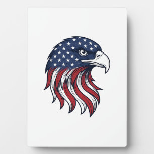Patriotic Eagle Flag Vector Design for White Shirt Plaque