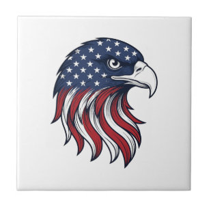 Patriotic Eagle Flag Vector Design for White Shirt Tile