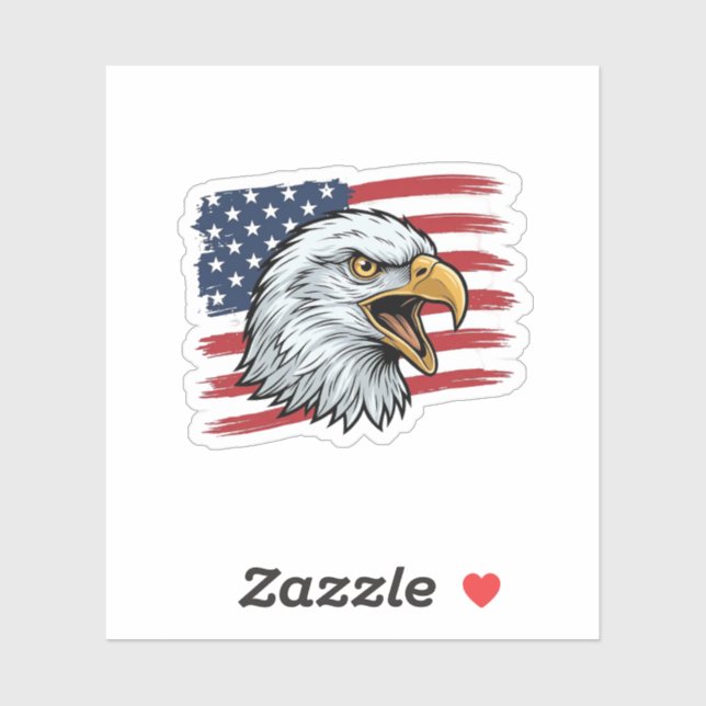 Patriotic Eagle Flag Vintage Vector Design_1 (Sheet)