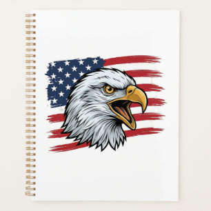 Patriotic Eagle Flag Vintage Vector Design_1 Planner
