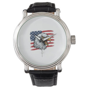 Patriotic Eagle Flag Vintage Vector Design_1 Watch