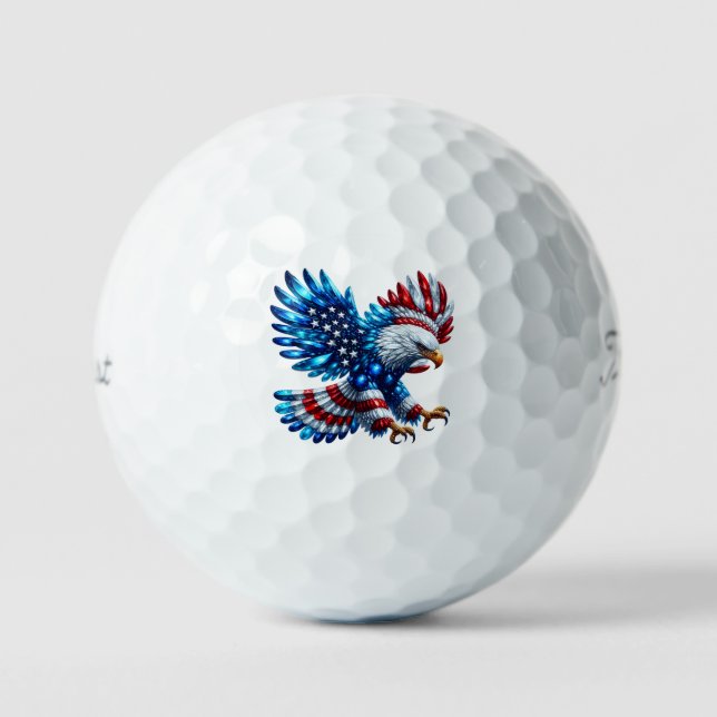 Patriotic Eagle Golf Balls (Front)