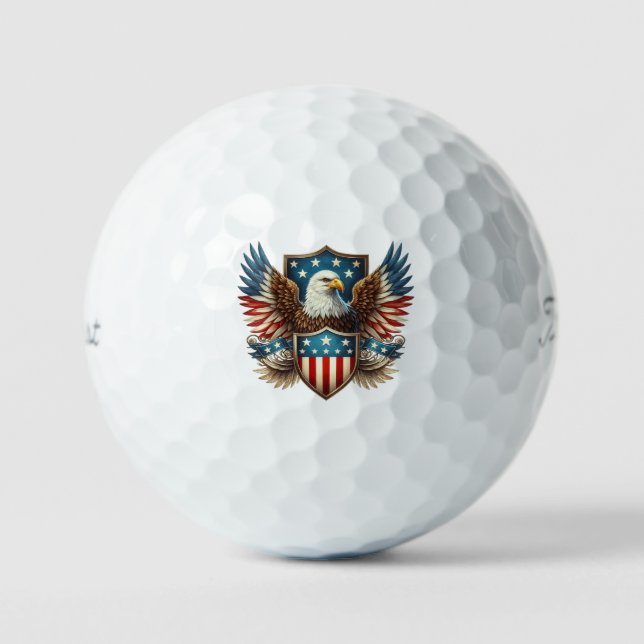 Patriotic Eagle Golf Balls (Front)