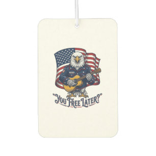 Patriotic Eagle Guitar Vintage Car Air Freshener