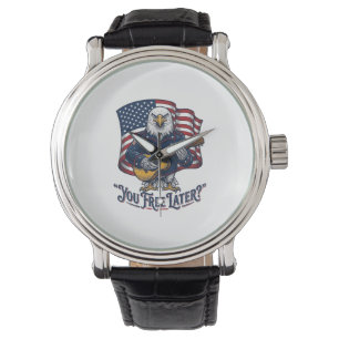 Patriotic Eagle Guitar Vintage Watch