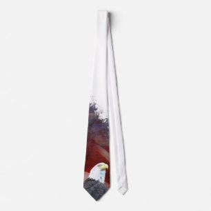 Patriotic Eagle Head Nexktie Tie