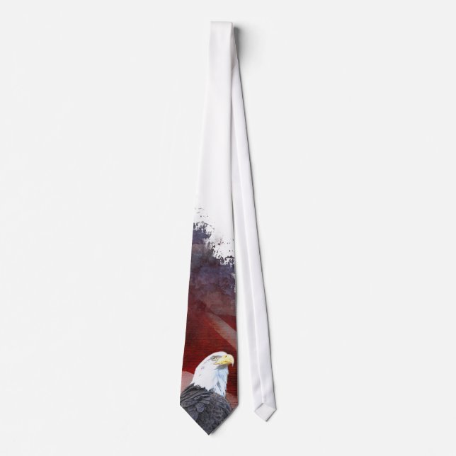 Patriotic Eagle Head Nexktie Tie (Front)