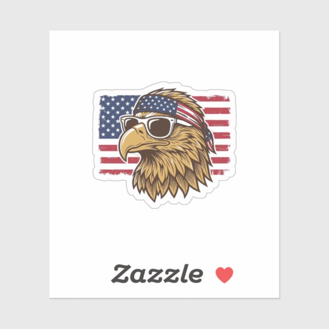 Patriotic Eagle Head Vintage Engraving Graphic_1 (Sheet)