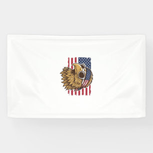 Patriotic Eagle Head Vintage Engraving Graphic_1 Banner