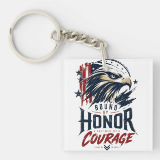 Patriotic Eagle Honour Courage Graphic Key Ring