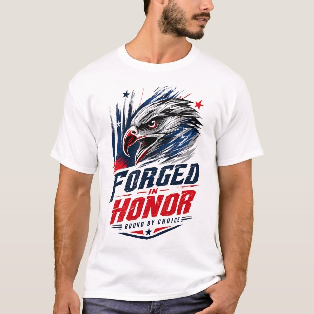 Patriotic Eagle Honour Graphic T-Shirt (Front)