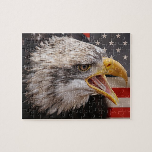Patriotic Eagle Image Puzzle (Horizontal)