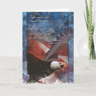 Patriotic Eagle in Flight Card