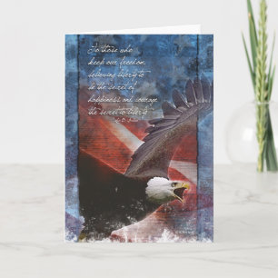 Patriotic Eagle in Flight Card