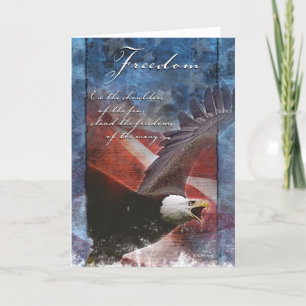Patriotic Eagle in Flight Card