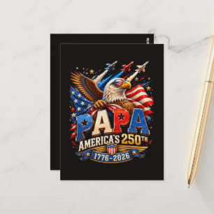 Patriotic Eagle Jets America 250th Postcard