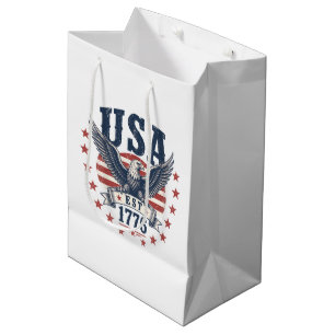 Patriotic eagle July 4th party Medium Gift Bag