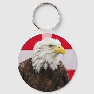 Patriotic Eagle Key Ring