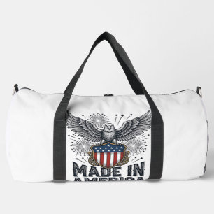 Patriotic Eagle Made in America Vintage Duffle Bag