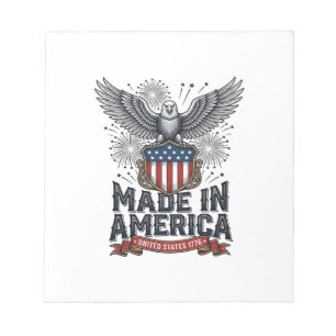 Patriotic Eagle Made in America Vintage Notepad
