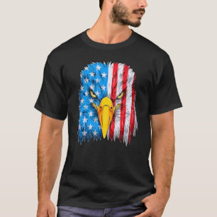 Patriotic Eagle  Men 4th Of July Usa American Flag T-Shirt