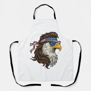 Patriotic Eagle Mullet Vintage Engraving Vector De Apron