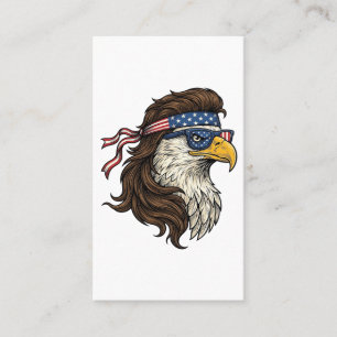 Patriotic Eagle Mullet Vintage Engraving Vector De Business Card