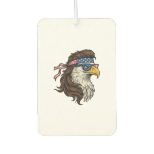 Patriotic Eagle Mullet Vintage Engraving Vector De Car Air Freshener