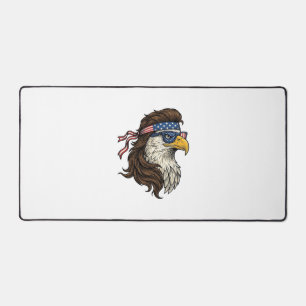Patriotic Eagle Mullet Vintage Engraving Vector De Desk Mat