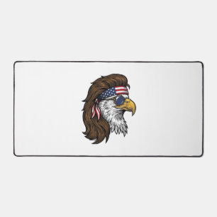 Patriotic Eagle Mullet Vintage Engraving Vector De Desk Mat