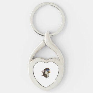Patriotic Eagle Mullet Vintage Engraving Vector De Key Ring