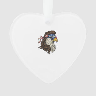 Patriotic Eagle Mullet Vintage Engraving Vector De Ornament