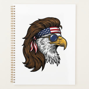 Patriotic Eagle Mullet Vintage Engraving Vector De Planner