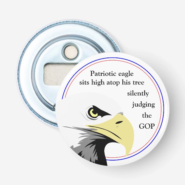 Patriotic Eagle Political Humour Funny Gift Idea Bottle Opener (Front)