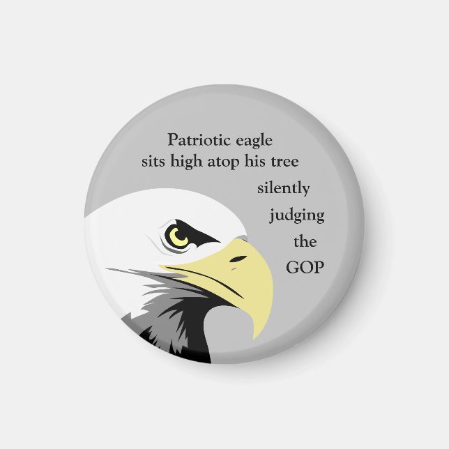 Patriotic Eagle Political Humour Funny Gift Idea Magnet (Front)